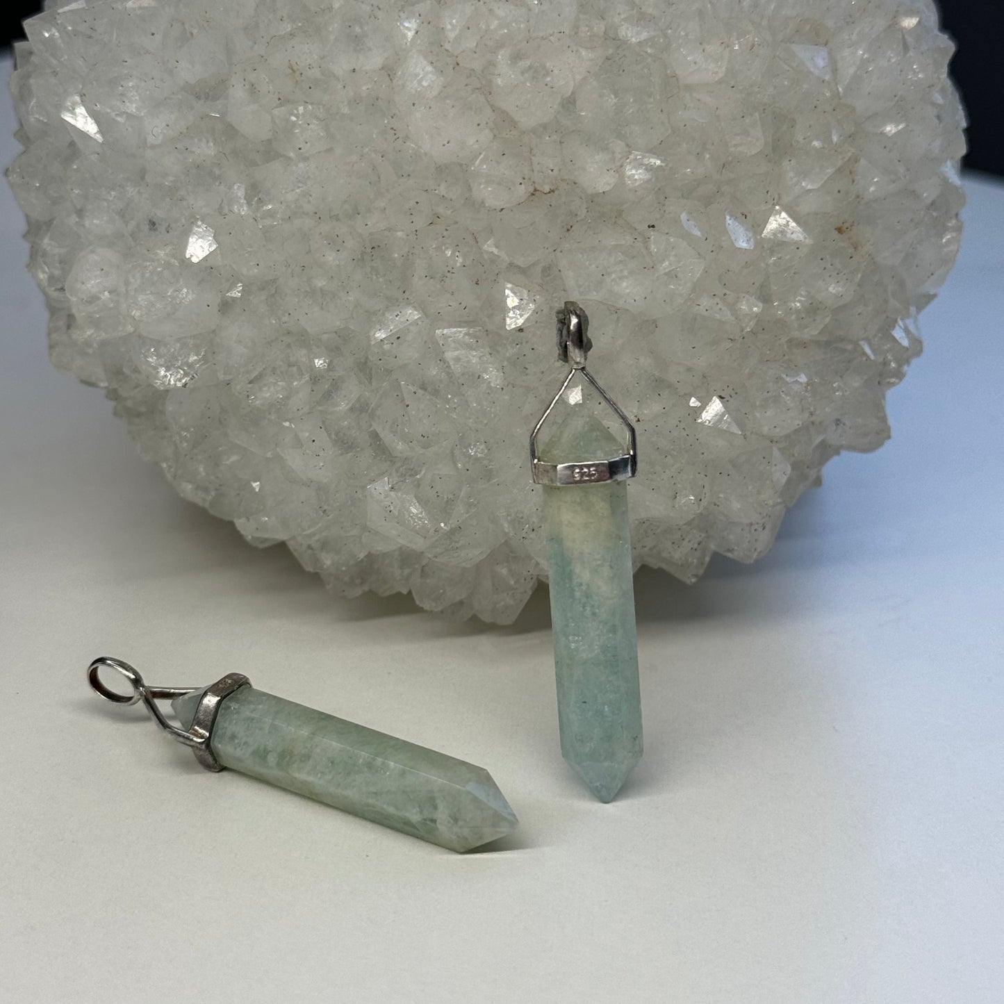 Aquamarine Double Terminated Pendant (Med) - Spirit & Stone