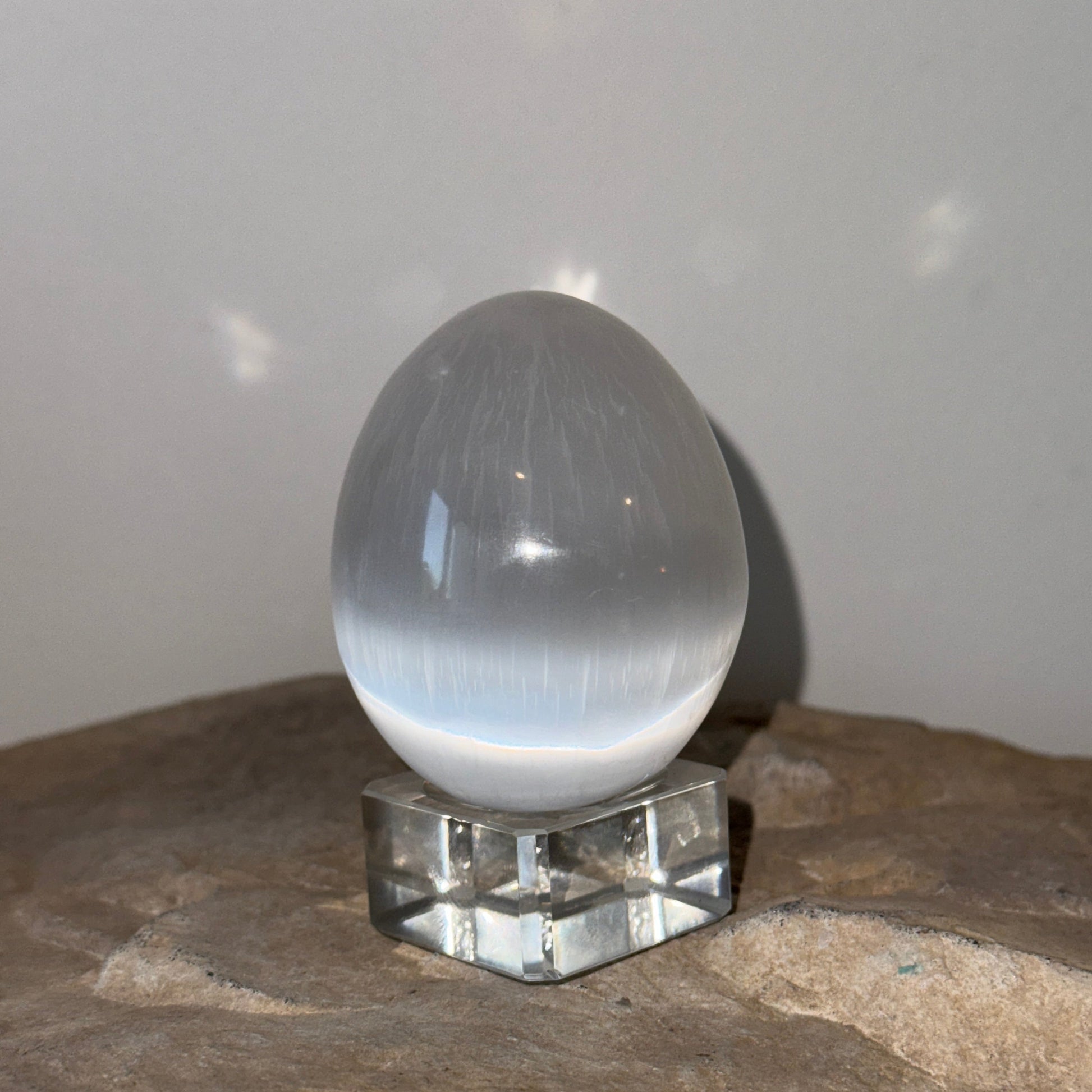 Satin Spar Egg - Selenite - Spirit & Stone