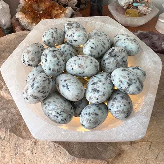 Kiwi Jasper Tumbled Eggs - Spirit & Stone