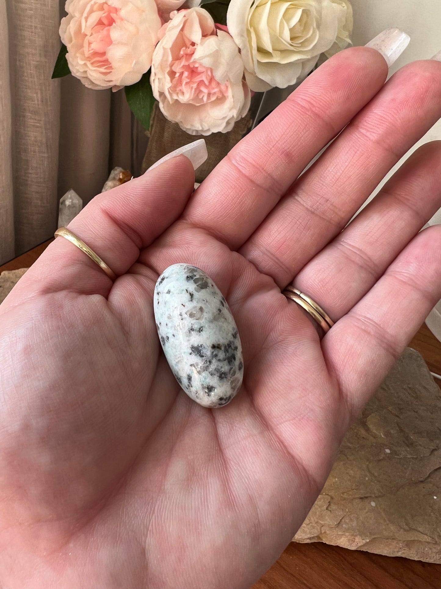 Kiwi Jasper Tumbled Eggs - Spirit & Stone