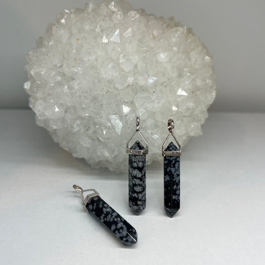 Snowflake Obsidian DT Pendant - Spirit & Stone