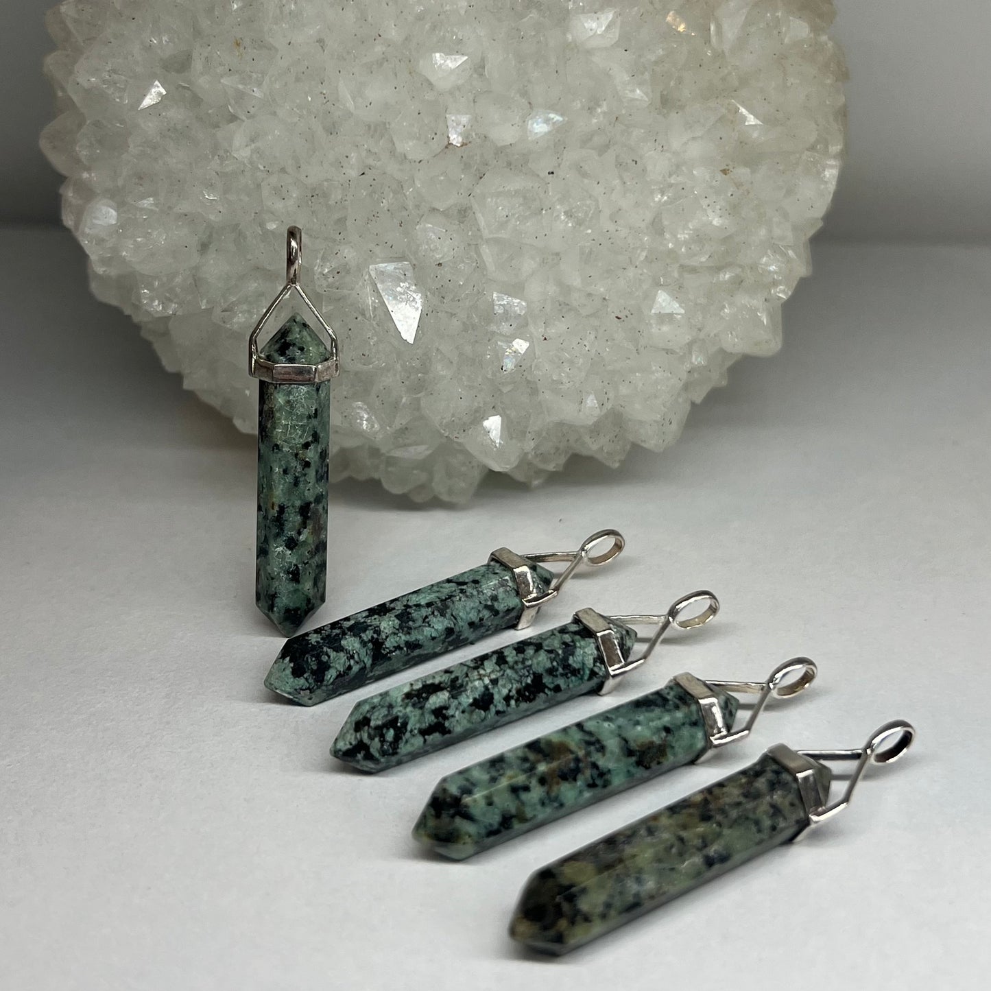 African Turquoise Double Terminated Pendant (Medium) - Spirit & Stone