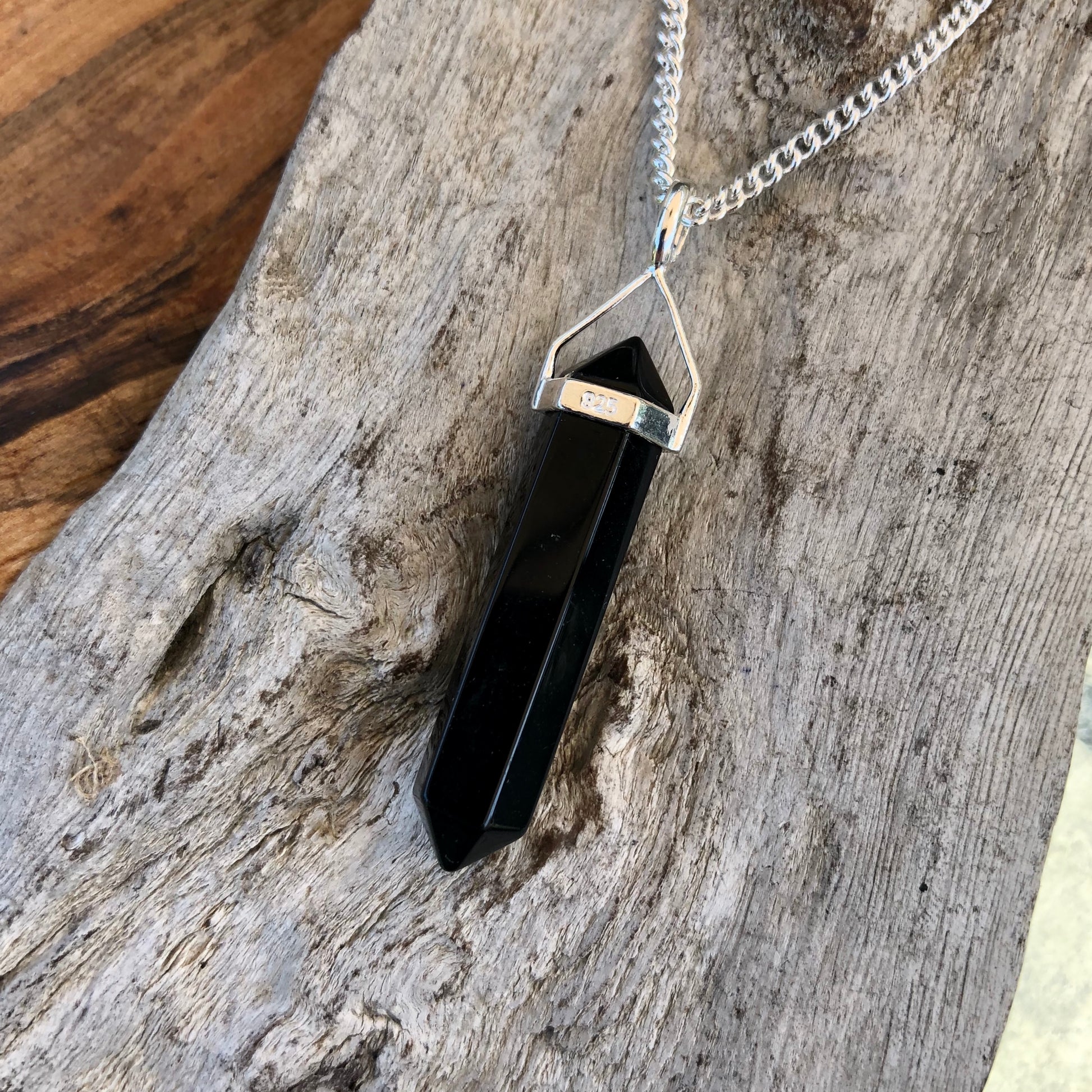 Obsidian Double Terminated Pendant (Medium) - Spirit & Stone