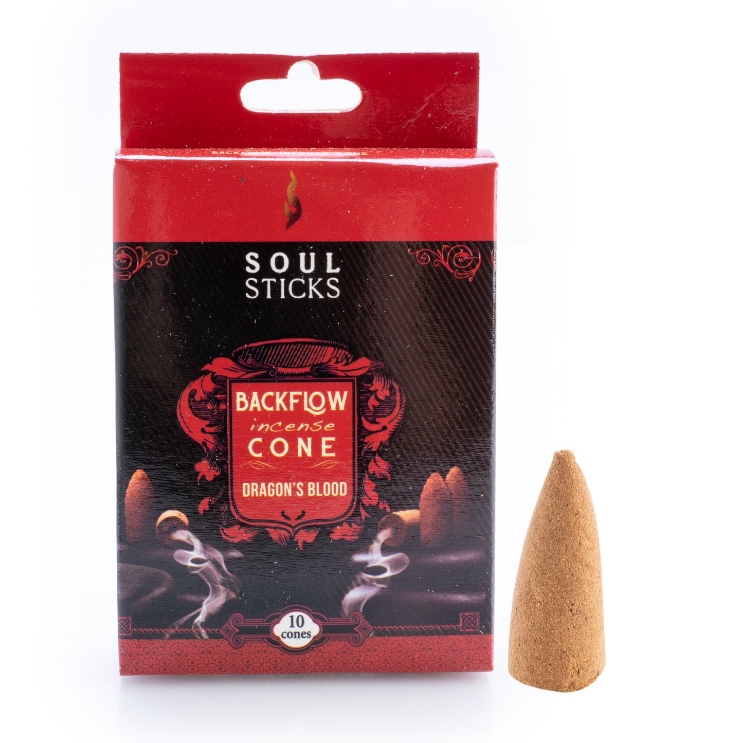 Soul Sticks Dragon’s Blood Backflow Incense Cone - Spirit & Stone